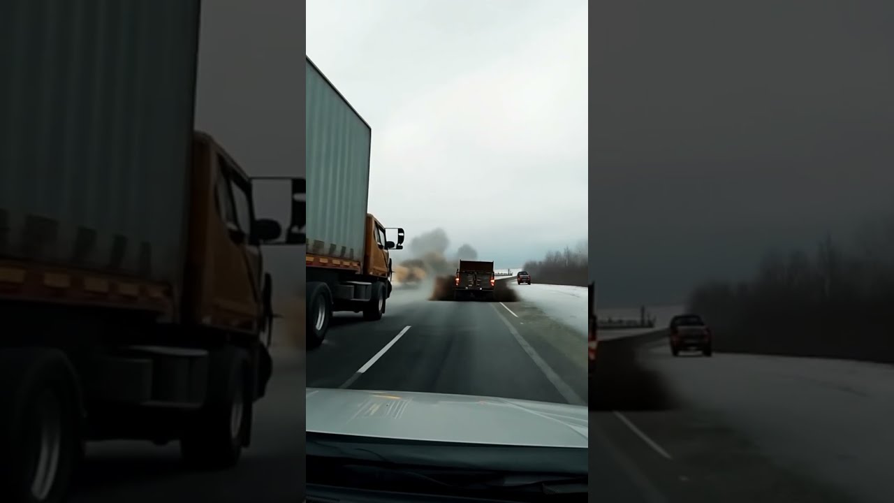 Swedish dashcam fails: Unbelievable Pickup Truck Gasoline Explosion in Sweden