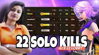 22 SOLO KILLS IN ACE 22 LOBBY🔥FaceMe Gaming