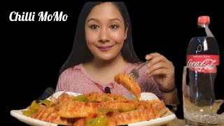 CHILLI MOMO MUKBANG | MOMO CHALLENGE | DUMPLING | NEPALI MUKBANG | EATING SPICY MOMOS | ASMR EATING