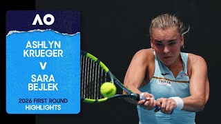 Ashlyn Krueger v Sara Bejlek Highlights | Australian Open 2026 First Round screenshot 1