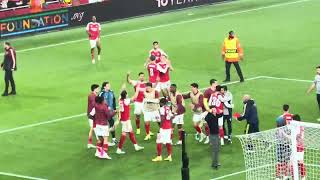 Full Time Scenes At The Emirates As Arsenal Progress To The Champions League Final 