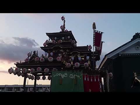 2024年5月2日 垂井曳軕まつり 試楽 5 攀鱗閣・紫雲閣・鳳凰山 提灯準備・点灯