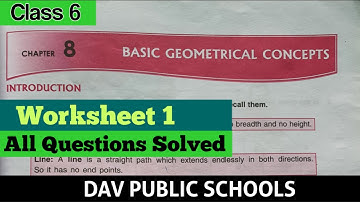 DAV class 6 maths chapter 8 worksheet 1 all questions solved