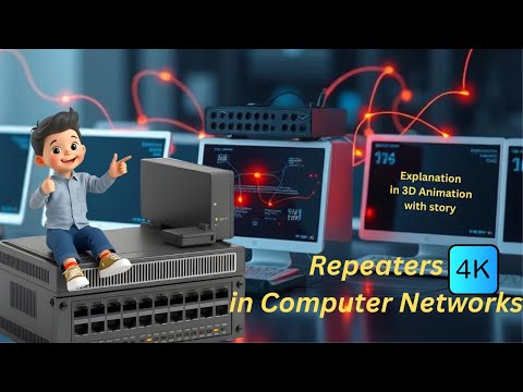 Repeaters in Computer Networks  | Physical layer device ||  Explanation in 3D Animation.