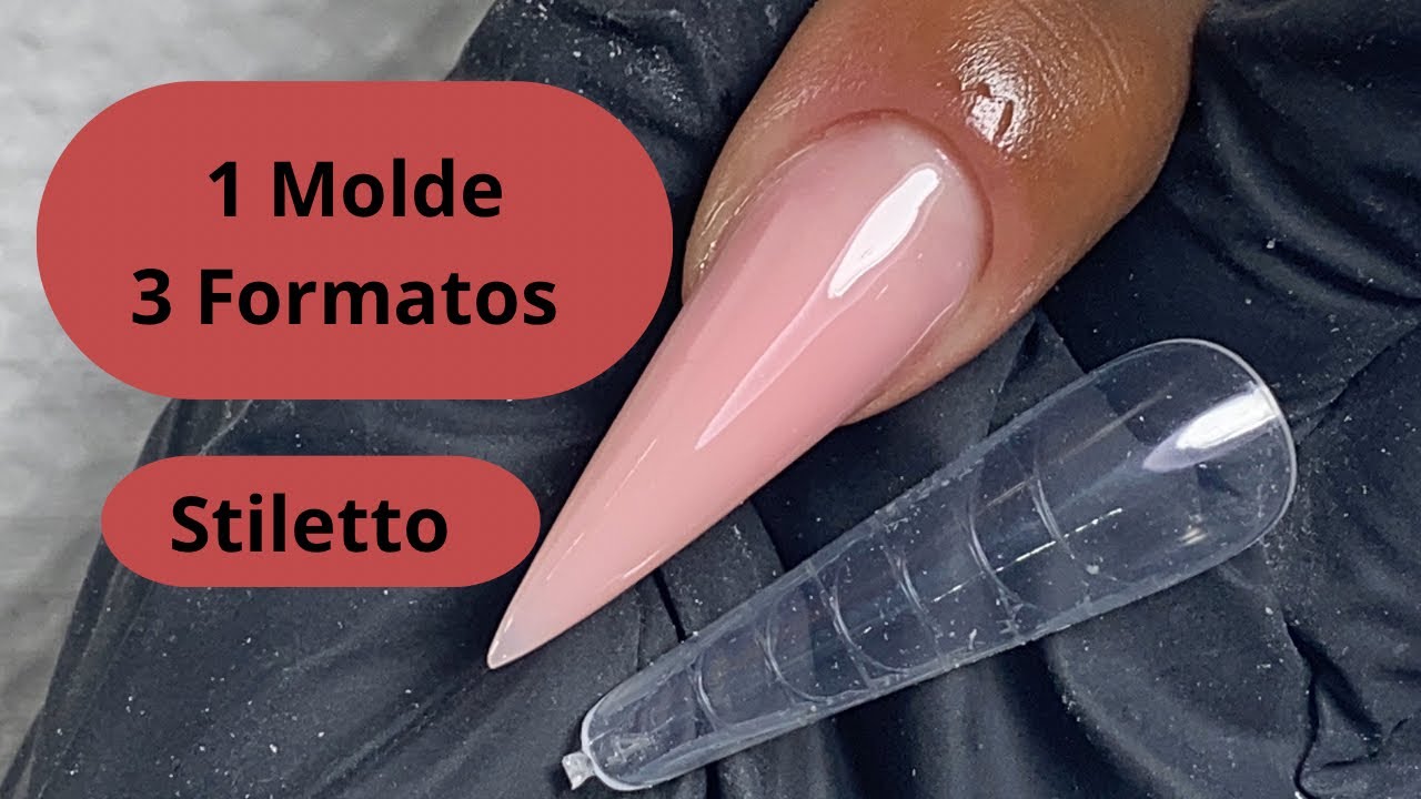 1 MOLDE F1, 3 FORMATOS | STILETTO | ESPAÇO ELLEN CRISTINA | UNHA DE FIGRA / GEL