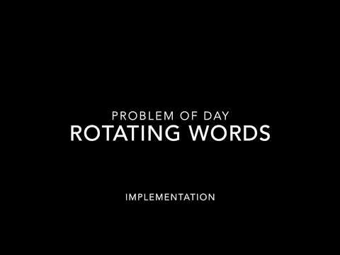 Rotating words | Simple Implementation