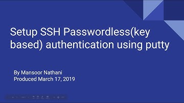 Passwordless (Key Based) SSH using Putty