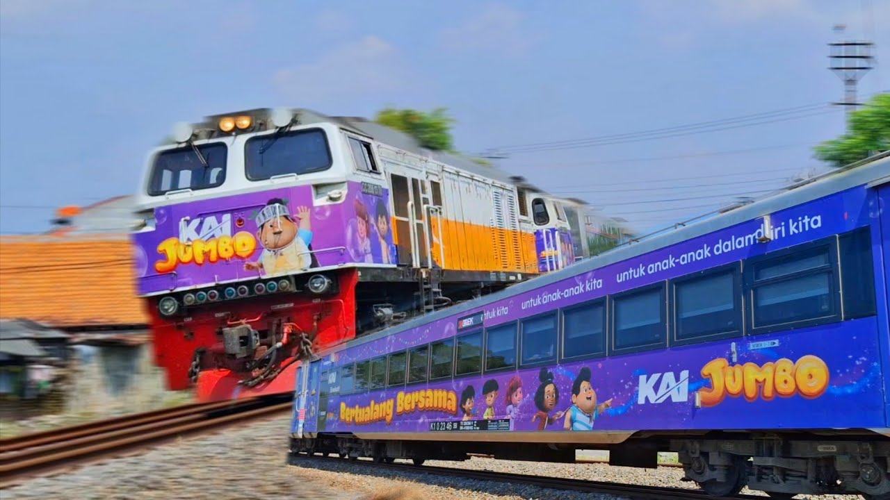 KOMPILASI KERETA API ARGO BROMO ANGGREK LIVERY KAI JUMBO DI PERLINTASAN KERETA API TEGAL 