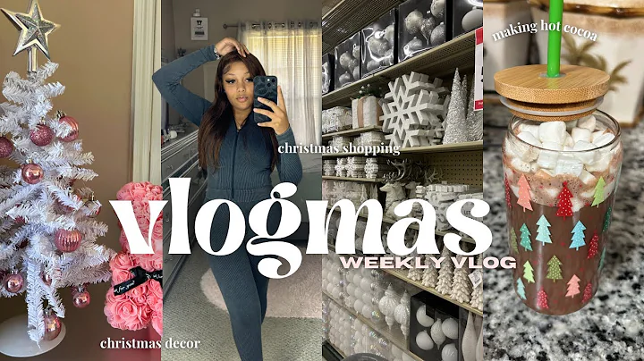 VLOGMAS❄️: christmas decorating, decor shopping, trying new holiday drinks + more!