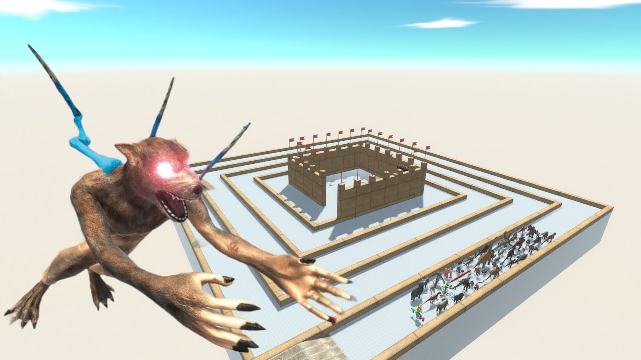 Escape From Alien Werewolf - Last Survivor -  Swirl Course | Animal Revolt Battle Simulator