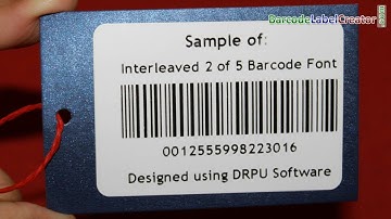 Barcode Maker Software: Process of designing barcode label with interleaved 2 of 5 font