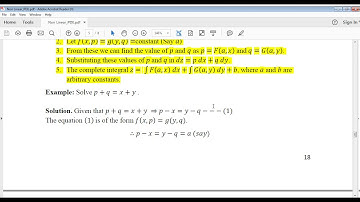 Non-Linear partial differential equation of case III(i.e. f(x,y,p,q)=0)
