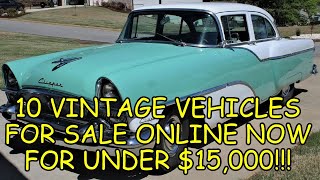 Episode #55: 10 Pre-1980 Vehicles for Sale Online Now Under $15,000 - Links Below for All Listings
