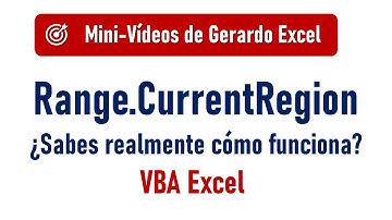 Propiedad Range.CurrentRegion - VBA Excel