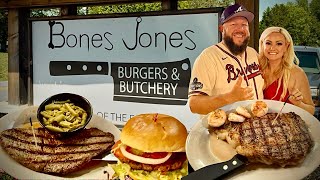 Bones Jones Burgers & Butchery beside Lake James for some Mother’s Day Steaks! 