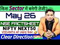 💢 Nifty Next50 Factsheet से Clear view for the M/O May26 💢 May में किस Sector में होगी तेजी 💢