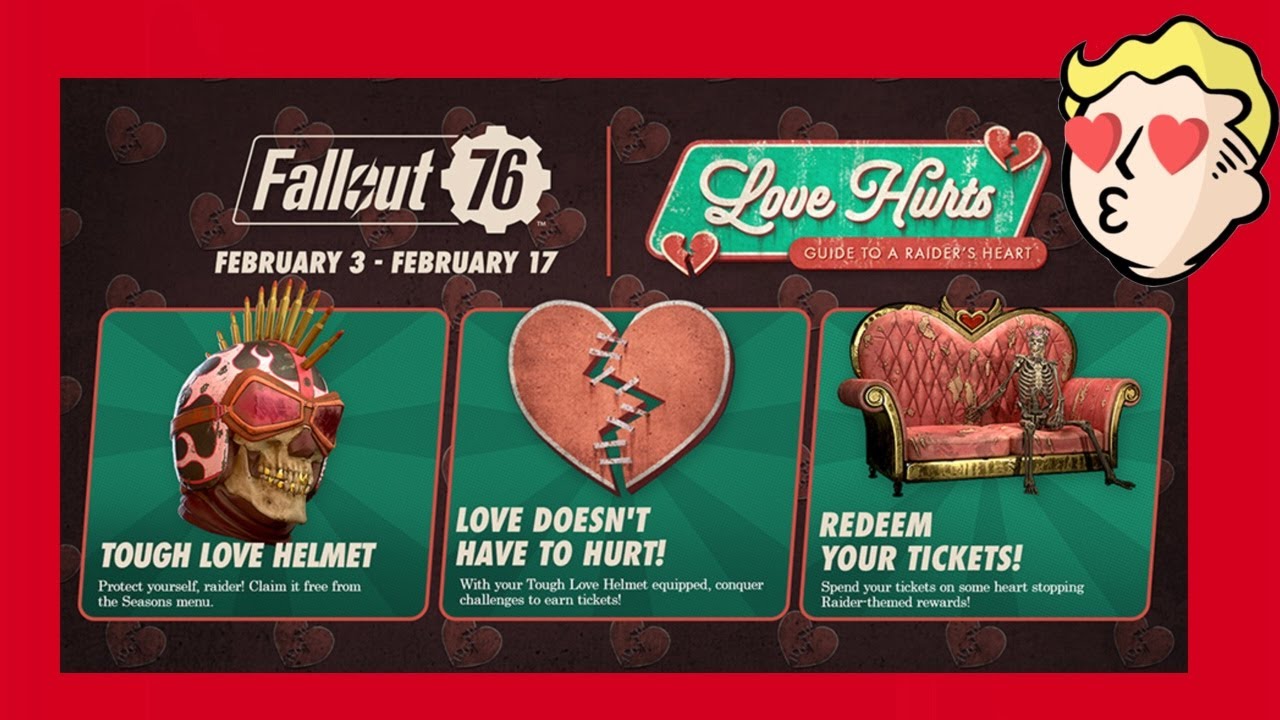 Week 1 Love Hurts: FO76 Guide Quickly Complete Digested Goo Chlorine Psycho Toxic Soot Flower Med-X