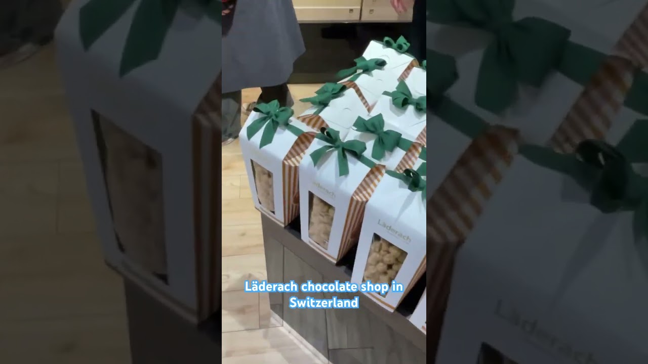 Läderach chocolate shop in Switzerland 