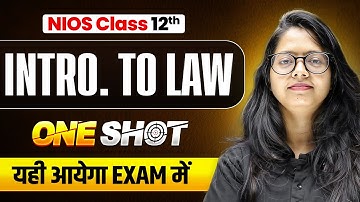 NIOS Class 12th Introduction to Law Most Important Questions with Solutions | Pass 100% No Fail