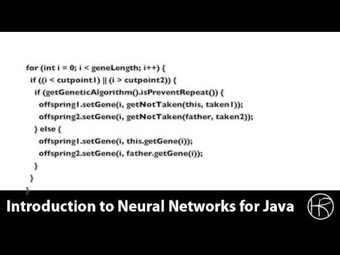 Introduction to Neural Networks for Java(Class 5/16, Part 2/5) - genetic algorithm