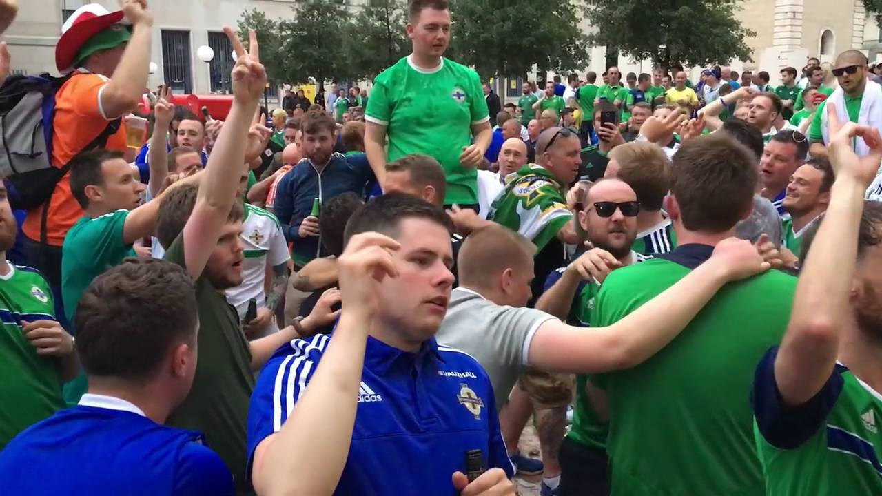 5 german bombers in the air (North Ireland fans)