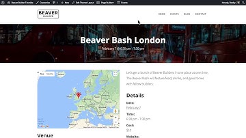 How to Build Events Pages with Beaver Themer