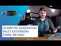 30 Amp RV Generator Inlet Extension Cord with Twist Lock