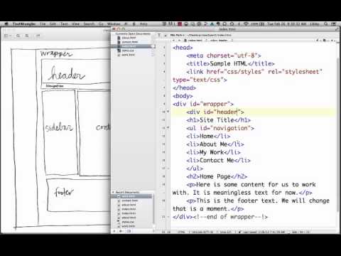 Structuring Content: Divs with ID attributes