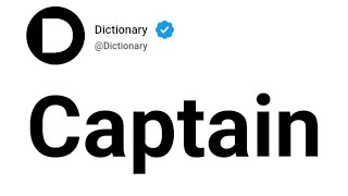 Captain Meaning In English