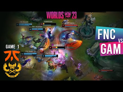 FNC VS GAM // Game 1 / Worlds Swiss Series 2023 * Full Game #leagueoflegends #lolesports #worlds2023