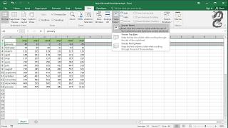Keep the Title Row from Scrolling in Excel