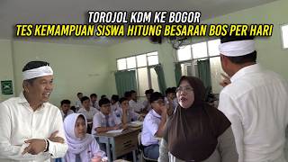 TOROJOL KDM TO BOGOR | STUDENTS' ABILITY TO CALCULATE THE AMOUNT OF BOS PER DAY