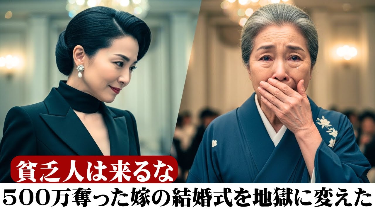 結婚式費用500万を援助した母を「貧乏人は来るな」と招待しない息子嫁。式当日、私は元婚約者と”衝撃の真実”を暴露し、全員の顔面を蒼白にさせた