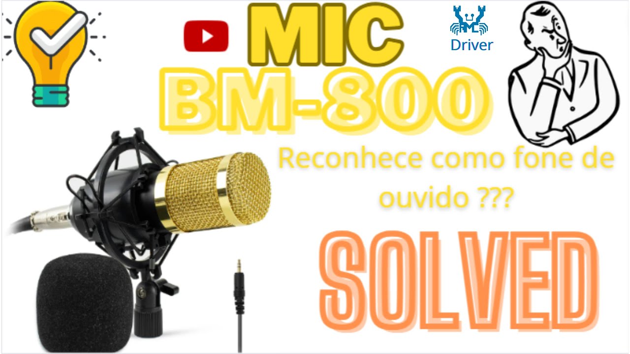 Microfone BM-800 driver de áudio Win11 #aprender - YouTube