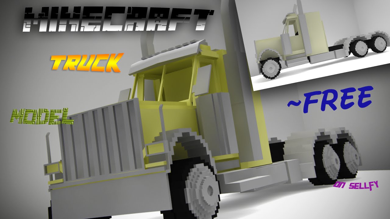Cinema 4D Minecraft Truck Model ~ FREE DOWNLOAD