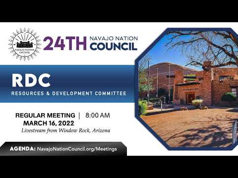 Resources & Development Committee Regular Meeting, 24th Navajo Nation Council (03/16/22) via Telecom