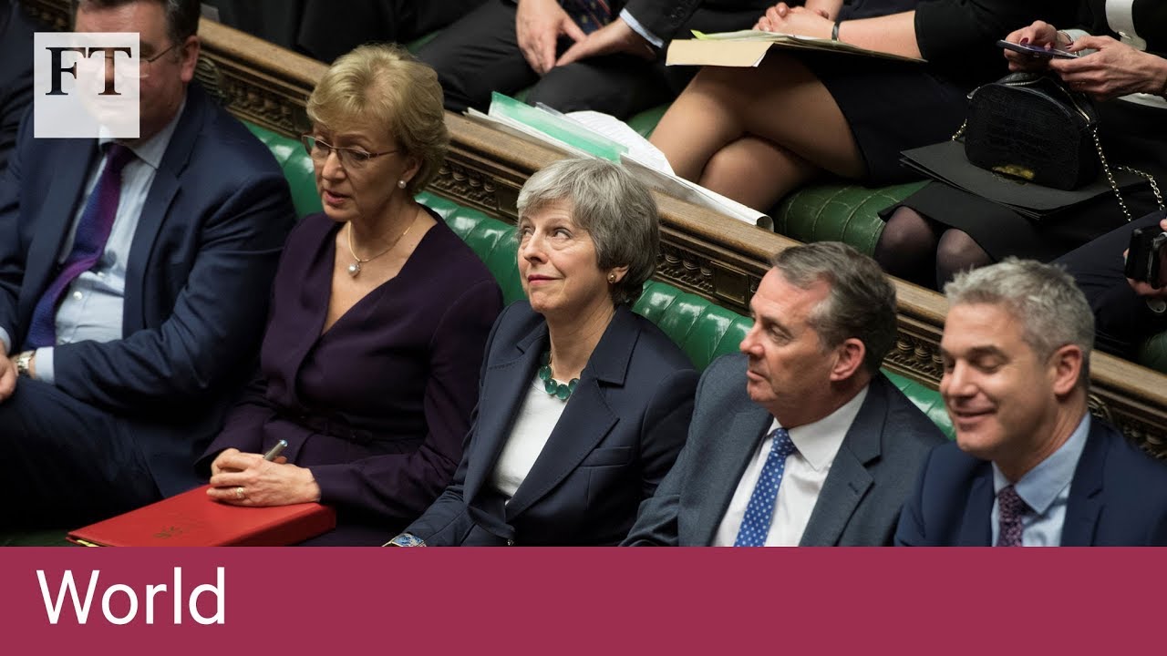 Film backdrop image for UK parliament votes against no-deal Brexit (2019)