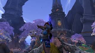 Kul Tiran Hunter Dancing atop the Valdrakken Fountain