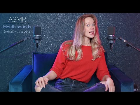 ASMR | Breathy whispers & mouth sounds intense ear to ear