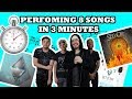 PERFORMING 8 SONGS IN 3 MINUTES (SET IT OFF MEDLEY)