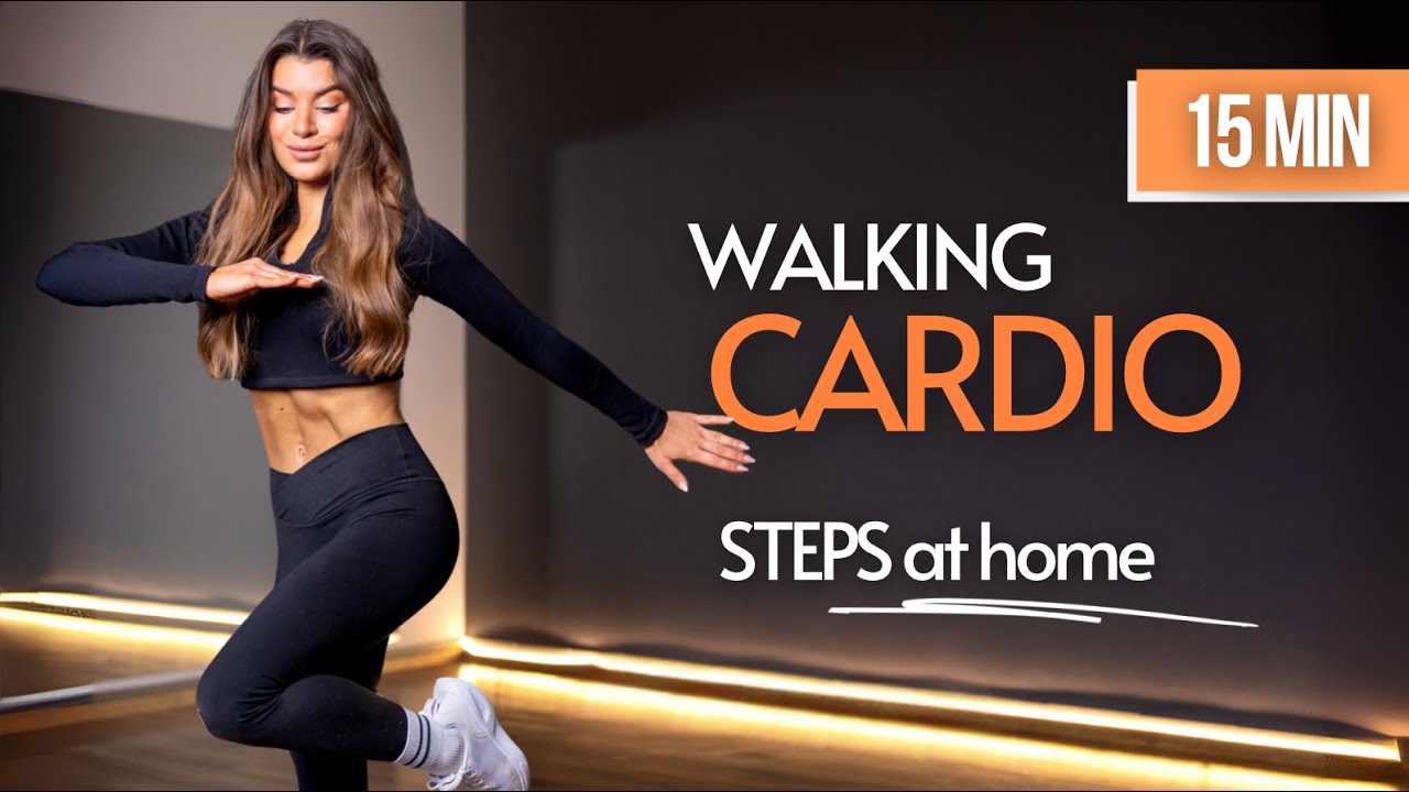 15 MIN STEPS CARDIO WALKING | BEGINNER FRIENDLY | NO REPEAT NO JUMPING STEPPING WORKOUT Julia Mazur