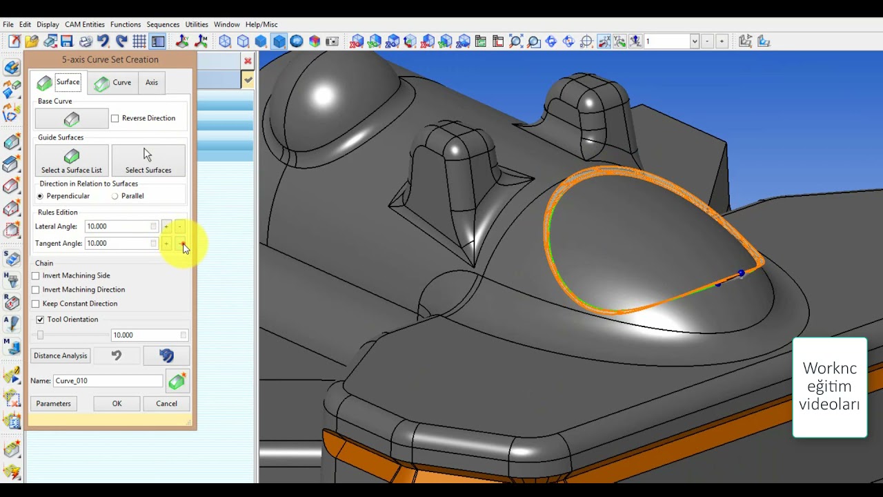 Curve Machining - Worknc Dersleri