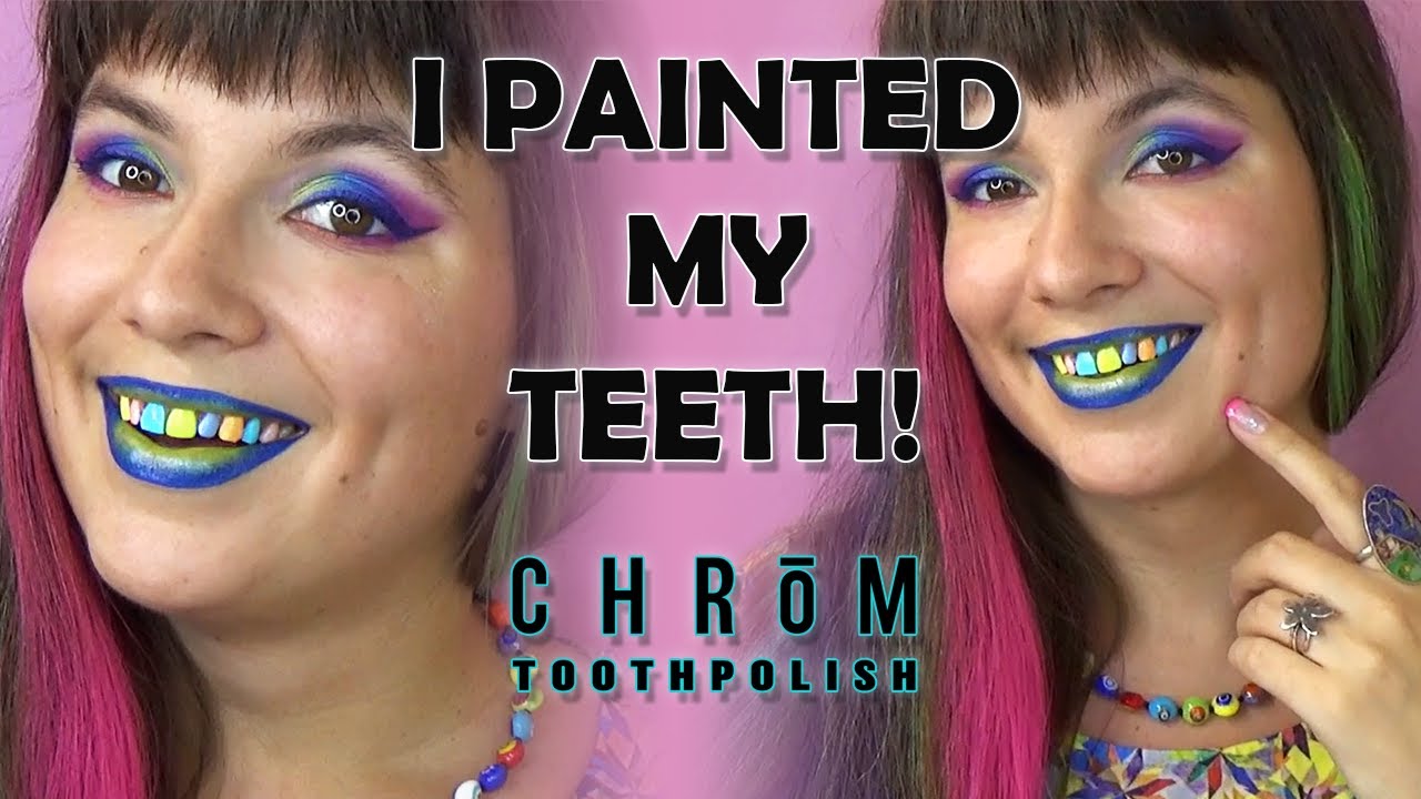 Paint your TEETH?! Chrom tooth polish review and how to apply! 