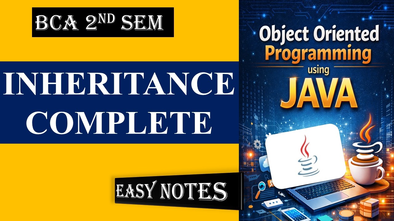 Introduction to Inheritance | Java | MDU BCA 2nd Sem | hindi | - YouTube