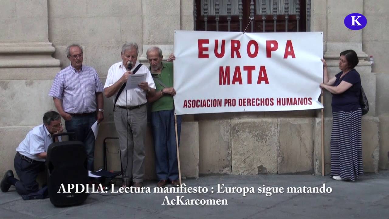 APDHA lectura manifiesto: Europa sigue matando cultural assimilation