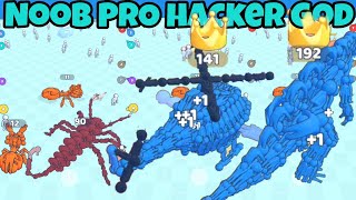 Human army all levels in NOOB VS PRO VS HACKER VS GOD