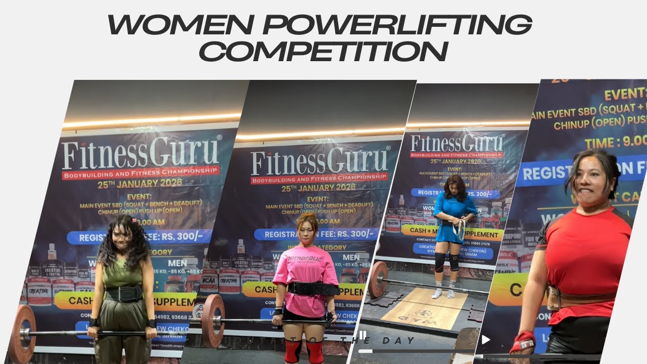 Women Deadlift Competition  || FitnessGuru|| Imphal manipur Organise by JK Nutrition , Nitrabolic 