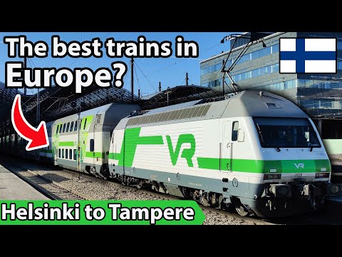Why Finland has the BEST long-distance trains in Europe! Trip from Helsinki to Tampere with VR