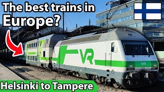 Why Finland has the BEST long-distance trains in Europe! Trip from Helsinki to Tampere with VR