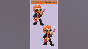 Can You Spot All 5 Differences in This Rock Star Duck Puzzle?